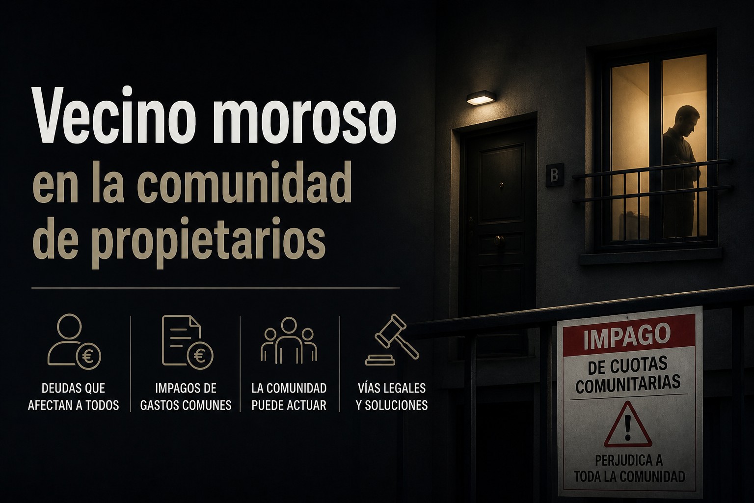 Buzones y portal de un edificio residencial ilustrando una comunidad de propietarios